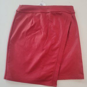 NWT Red Leather Skirt